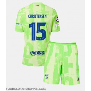 Barcelona Andreas Christensen #15 Tredjetrøje Børn 2024-25 Kortærmet (+ Korte bukser)